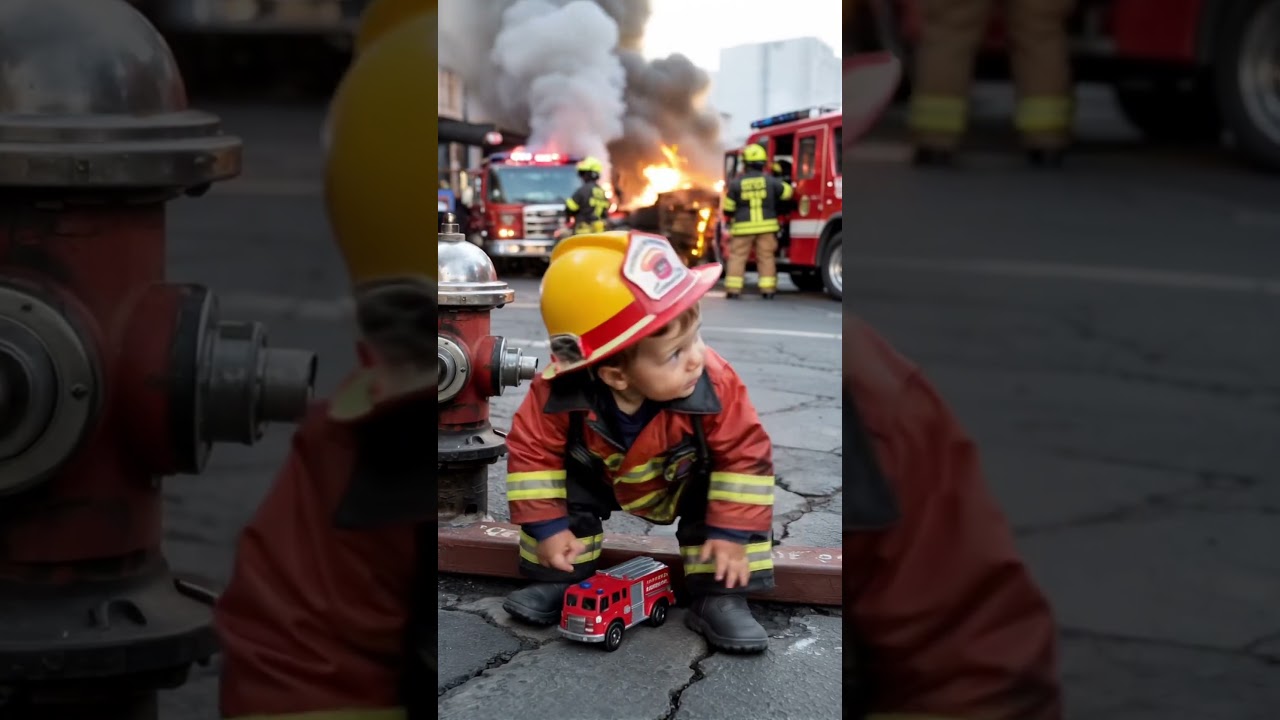 💦👶 This Firefighter Baby Did Everything He Could