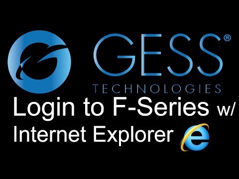 How to login to your GESS F-Series device from Internet Explorer