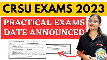 📣 CRSU B.ED. 1st and 2nd Year Practical Exams 2023 ✅ Re-Appear and Mercy chance