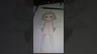 Dibujo Una Chica Kawaii "Estilo Angel" (Cris Tw) | #art #subscribe #youtube #live #shorts #viral