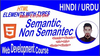 HTML TUTORIAL: Semantic & Non Semantic | Web Development Course #20