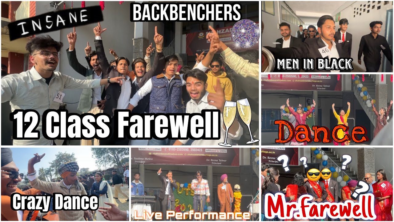 12th Class Farewell 🎉🍾 | VLOG 😂 | CREZY BACKBENCHERS 😂🍾 | MR. Farewell ...