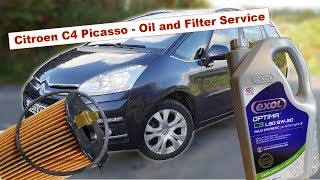2013 Citroen C4 Grand Picasso Oil And Filter Change 🚗 Service - 1.6 Hdi Diesel Engine Dv6D 9H06 🚗 - Youtube