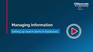 Managing Information: How to create search alerts in databases