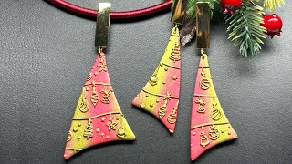 Polymer Clay Jewelry Set For Christmas - Wonderful Result With Simple Technique
