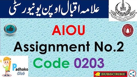 ⏩ AIOU Code 203 Solved Assignment No.2 Spring 2022 || Level: Matric