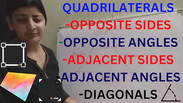Quadrilateral- Introduction, Opposite Side, Opposite Angle, Adjacent Side, Adjacent Angle, Diagonals