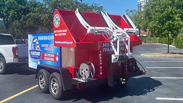 Trailer Mounted Trash Can Sanitizing System || Sparkling Bins