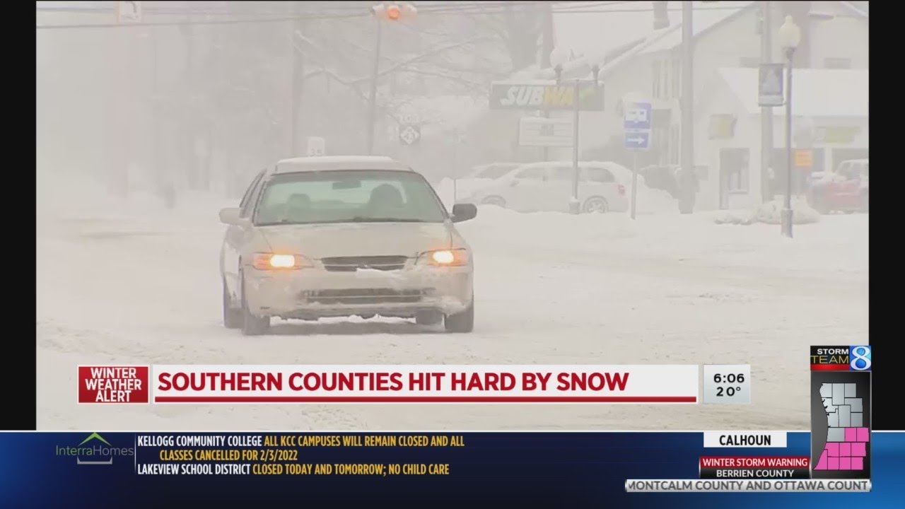 Deadly crash on I-96 as snow piles up in West Michigan