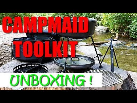 CampMaid campmaid outdoor cooking set - dutch oven tools set - charcoal  holder & cast iron grill accessories - camping grill set - out