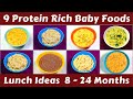 9 High Protein Lunch Recipes for 8M to 2Yr Babies & Kids | Weight Gaining Lunch Ideas for Toddlers