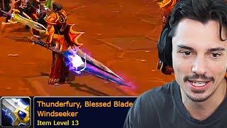 Xaryu Crafts Thunderfury On Paladin Wow Clic Highlights