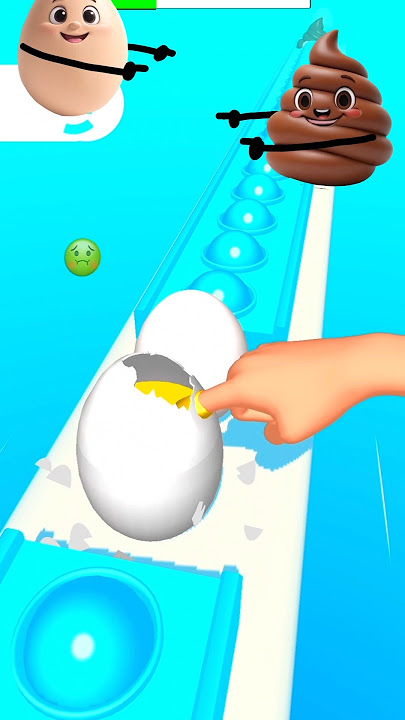 POOP VS EGG! THE FUNNIEST 3D ! 🤣💩🥚  POP RUNNER 3D FUN #gaming #shorts #shortfeed #viralshorts