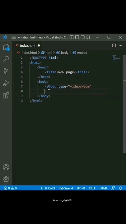 source code html membuat video di website #website #html #code # ...