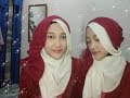 Tutorial Hijab 2 Warna Segi4