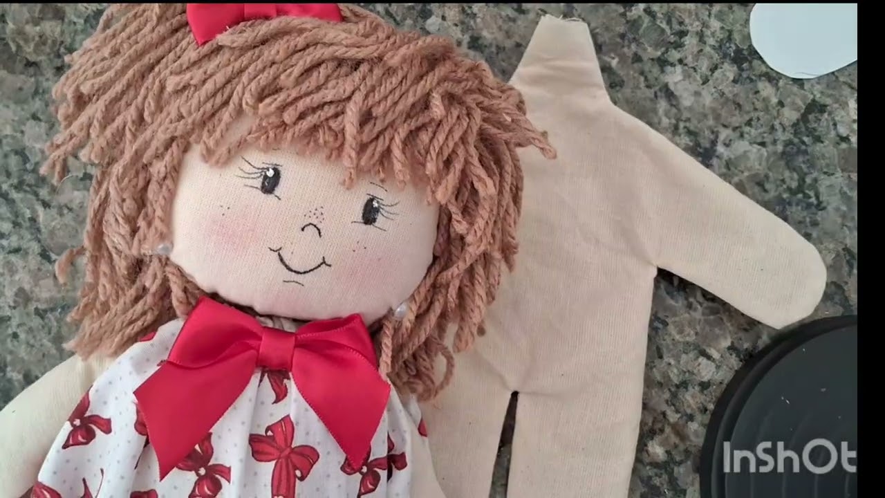 Video aula boneca de pano(  parte 1)😍