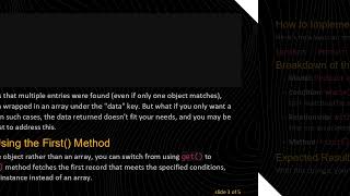 How to Retrieve a Single Object in Laravel Instead of an Array