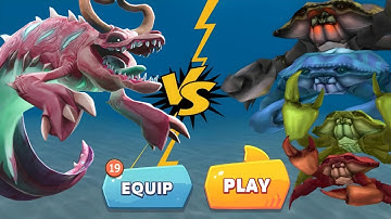 ASTAROTH DEMON SHARK VS ALL GIANT CRAB BOSS - Hungry Shark Evolution