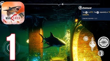 Maneater Mobile - Gameplay Walkthrough Part 1 - Intro & Tutorial (ios,Android)