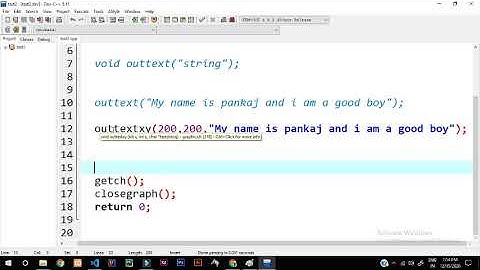 Outtextxy function in graphics || Graphics Tutorial #8