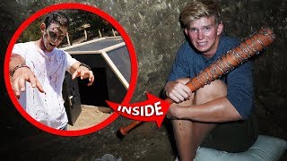 Surviving OVERNIGHT in Underground Apocalypse Survival Bunker!! *ZOMBIES VS BUNKER*