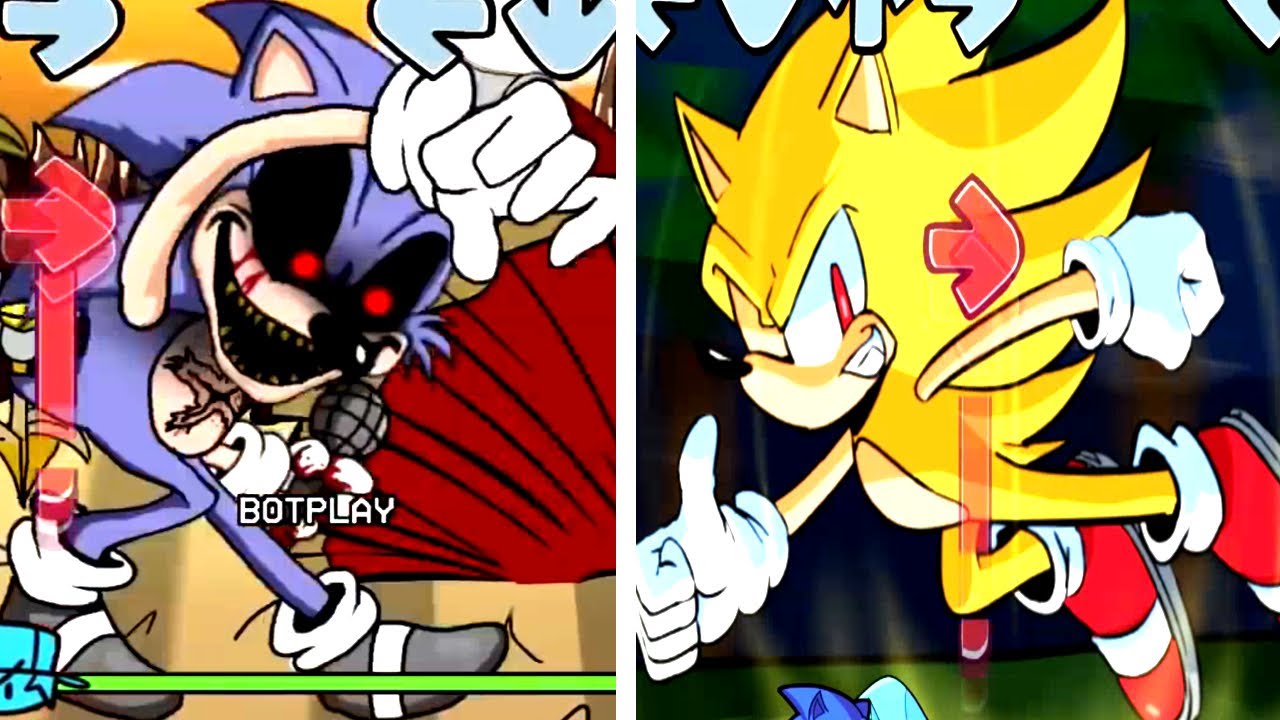 Download Dark Super Sonic V.S. Sonic.EXE - The Race [Animation] ソニック v.  ソニック mp3 free and mp4