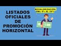 Soy Docente: LISTADOS OFICIALES DE PROMOCIÓN HORIZONTAL