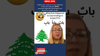What Ever Happened to Case Endings in Arabic?! #colloquialarabic #levantinearabic #arabiclanguage