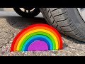 Crushing Crunchy & Soft Things by Car! EXPERIMENT: Car vs Rainbow Toy