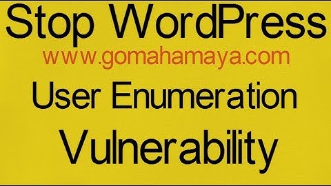 Stop WordPress User Enumeration Vulnerability Via .htacess