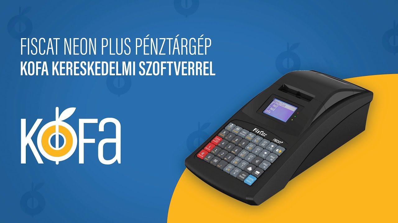 Fiscat Neon Plus pénztárgép KOFA kereskedelmi szoftverrel - bemutató ...