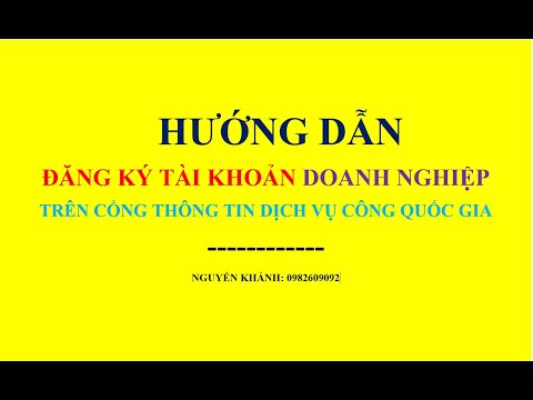 Video Hướng dẫn đăng ký tài khoản doanh nghiệp trên trang... - youtube