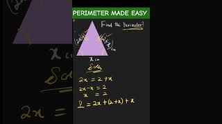 Find the Perimeter of an Isosceles Triangle | GCSE Maths #shorts #gcsemaths #perimeter