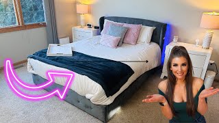 LINSY Queen Bed Frame with RGB Lights, USB Ports, and Storage- A Complete Review