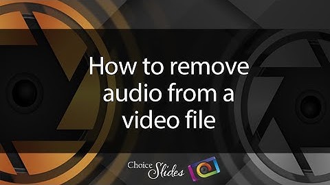 Photopia Tutorial - Removing Audio from a Video File