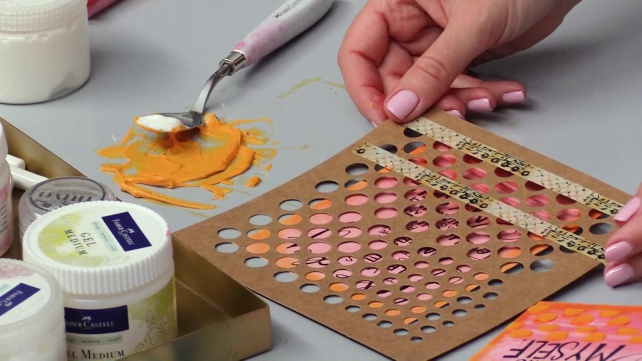 How to Create Stunning Cards with Mixed Media Supplies | Erin Bassett | Faber-Castell scrapbooking tarjetas