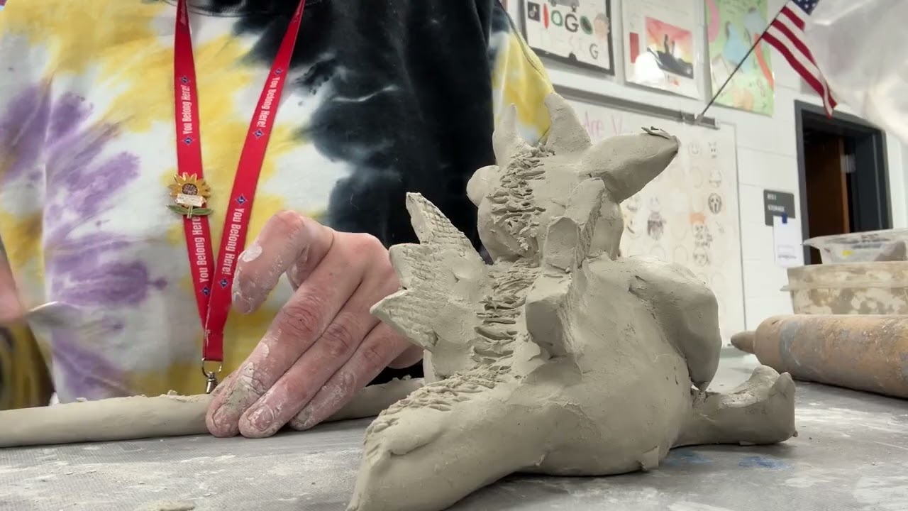 5. How to make a ceramic Dragon: Spikes and other details