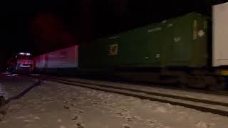 NS 265 passing a tied down 11r at Eagle Bridge NY (3.7.23)