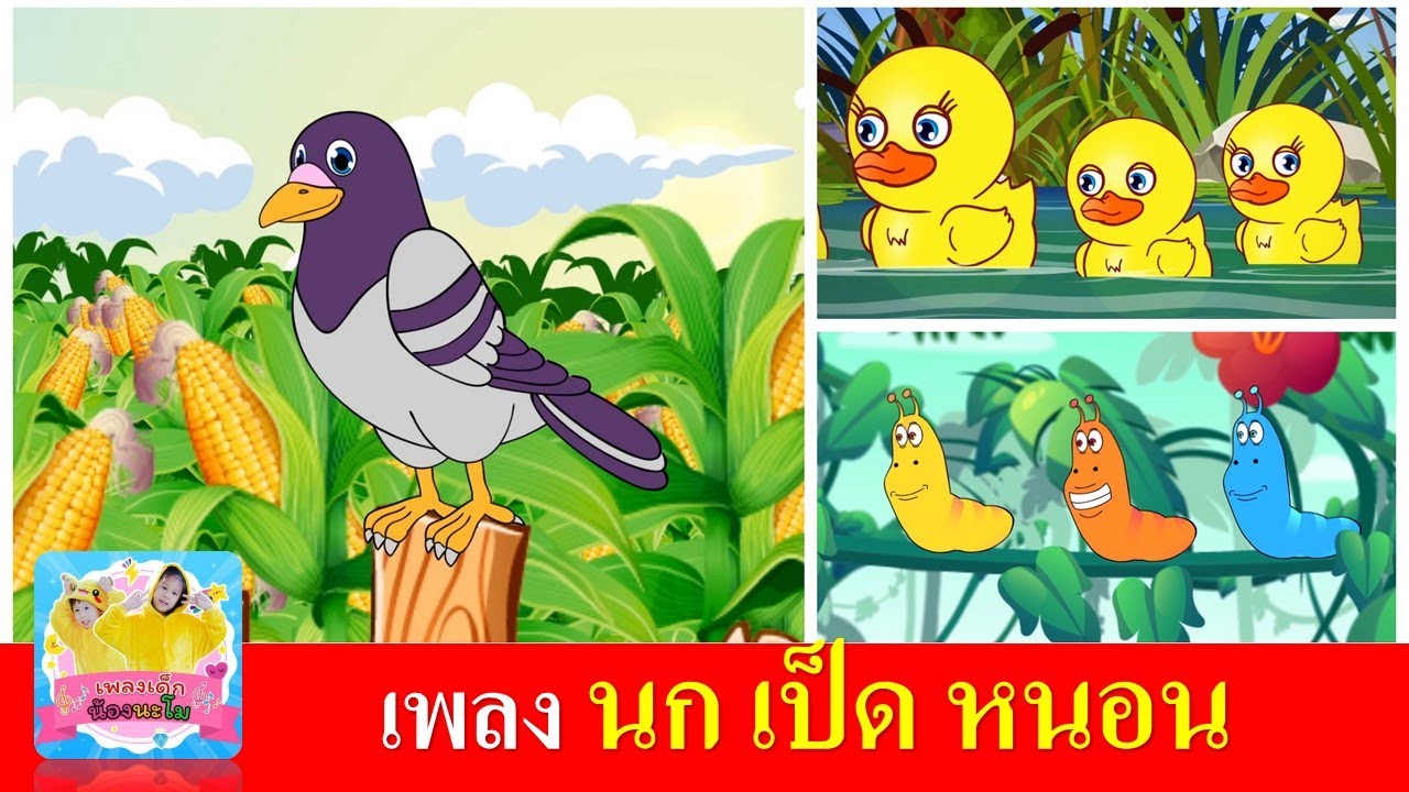 รวมฮิตเพลงเด็ก นก เป็ด หนอน | นกเขาบินข้ามเขา | เป็ดก้าบก้าบ | หนอนต้วมเตี้ยม