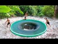 Build Temple Underground House Water Slide To Tunnel Underground Swimming Pools For hiding
