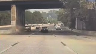 High Speed Car Crash Caught On Tesla Camera  Teslacam 