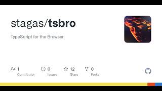 GitHub - stagas/tsbro: TypeScript for the Browser