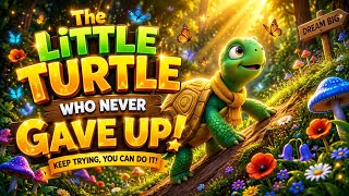 The Little Turtle Who Never Gave Up 🐢💚 | Inspirational Kids Story About Never Giving Up