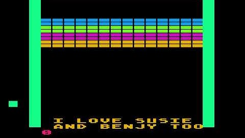 Atari 8-bit Super Breakout (Atari) - Easter egg