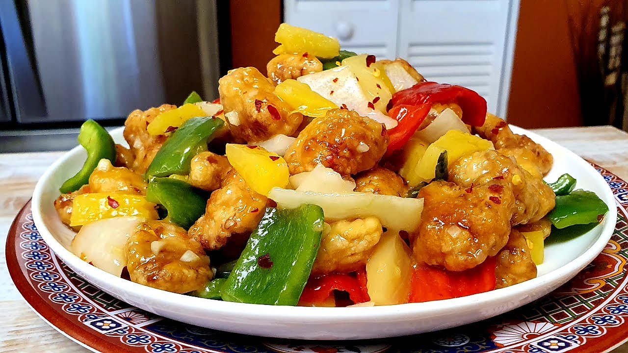 How to make Pineapple Chicken / Sweet Fire Chicken like Panda Express  - Episode 1038