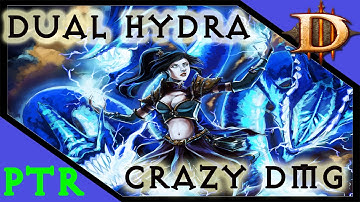 Diablo 3 / PTR 2.5 / Hydra Lightning wiz / crazy damage ( gameplay / commentary )