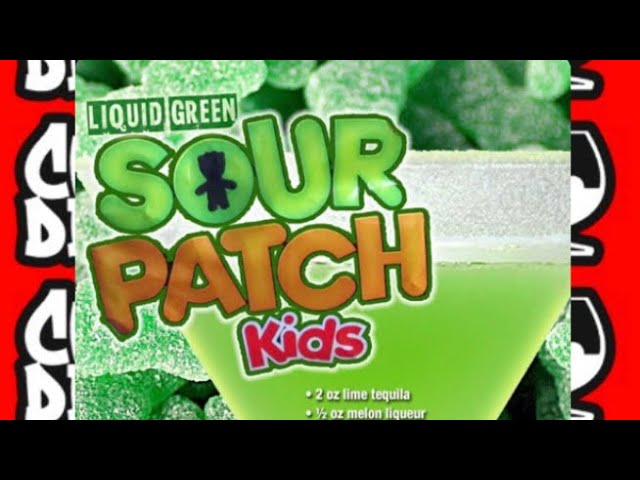 (21+ Content, Drink Responsibly) Liquid Green Sour Patch Kids