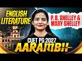 CUET PG English Literature 2026 | CUET PG English P. B. Shelley and Mary Shelley | CUET PG English