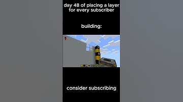 day 48 of placing a layer for every subscribe #minecraft #minecraftshorts #viralshorts