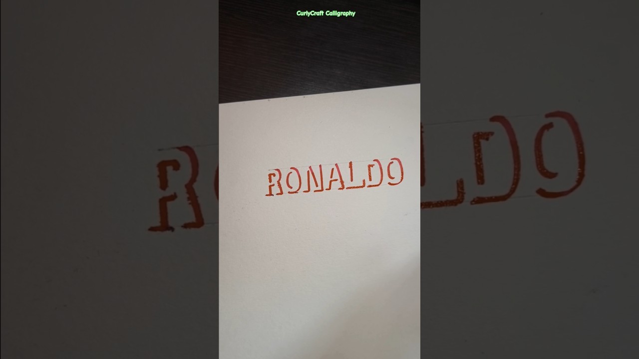 🇵🇹 Beautiful 3D Shadow Letter Calligraphy Nameart ⚽